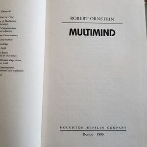 Vintage Multimind Robert Ornstein Mind Brain Psychology Human Behavior